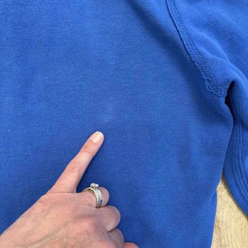 Abercrombie & Fitch Kids Blue Hoodie Muscle Size M Zip Up Cobalt - Picture 12 of 14